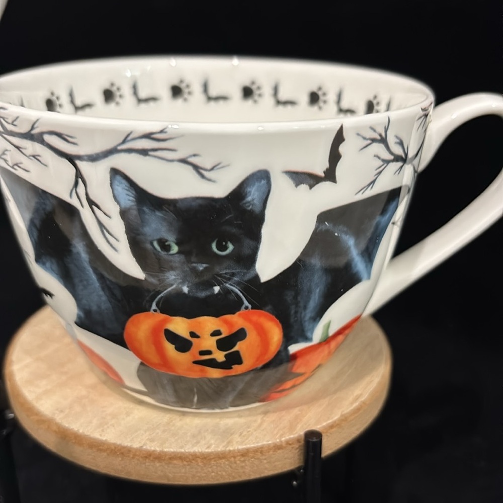 Portobello by Design Halloween Bat Cat Mug Bone China - Picture 3 of 8